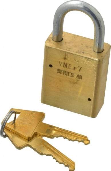 American Lock - 3/4" Shackle Clearance, Keyed Alike Tubular Padlock - 1/4" Shackle Diam, Steel - USA Tool & Supply