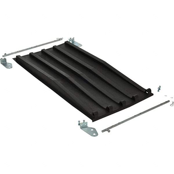 Vestil - Blue Polypropylene Self-Dumping Hopper Poly Lid - Use with Dumpers - USA Tool & Supply