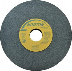 Norton - 7" Diam x 1-1/4" Hole x 1" Thick, I Hardness, 80 Grit Surface Grinding Wheel - Silicon Carbide, Type 1, Medium Grade, 3,600 Max RPM, Vitrified Bond, No Recess - USA Tool & Supply