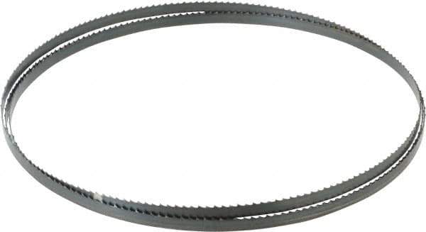 Starrett - 6 TPI, 7' 9-1/2" Long x 3/8" Wide x 0.025" Thick, Welded Band Saw Blade - Carbon Steel, Toothed Edge, Raker Tooth Set, Flexible Back, Contour Cutting - USA Tool & Supply