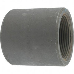 Made in USA - Size 2-1/2", Class 3,000, Forged Carbon Steel Black Pipe Coupling - 3,000 psi, Threaded End Connection - USA Tool & Supply
