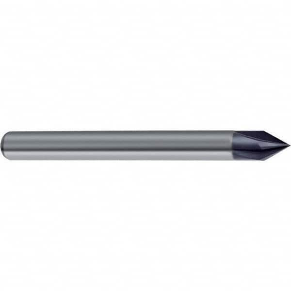 Guhring - 4mm Diam 4 Flute Single End Solid Carbide Chamfer Mill - USA Tool & Supply