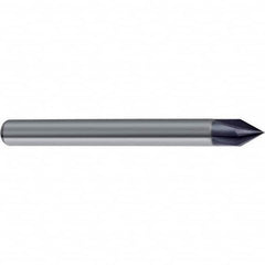Guhring - 4mm Diam 4 Flute Single End Solid Carbide Chamfer Mill - USA Tool & Supply