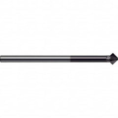 Guhring - 8mm Diam 4 Flute Single End Solid Carbide Chamfer Mill - USA Tool & Supply