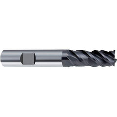 Guhring - 20mm, 4 Flute, Single End, Solid Carbide, Corner Chamfer End Mill - 104mm OAL, 48° Helix, Right Hand Flute, 45mm LOC, Right Hand Cut - USA Tool & Supply