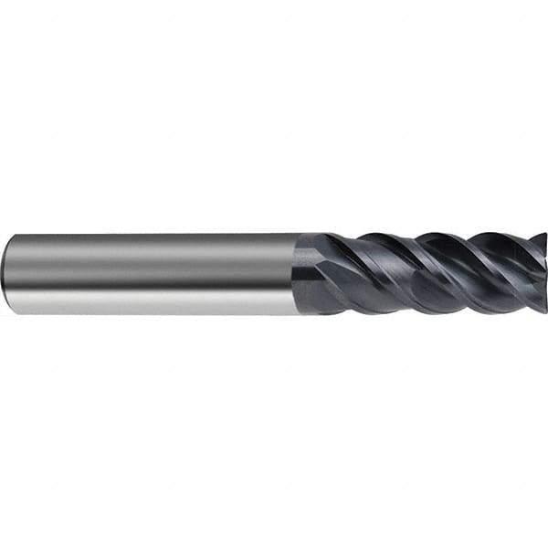 Guhring - 20mm, 4 Flute, Single End, Solid Carbide, Corner Chamfer End Mill - 104mm OAL, 48° Helix, Right Hand Flute, 45mm LOC, Right Hand Cut - USA Tool & Supply