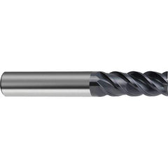 Guhring - 5mm, 4 Flute, Single End, Solid Carbide, Corner Chamfer End Mill - 57mm OAL, 48° Helix, Right Hand Flute, 13mm LOC, Right Hand Cut - USA Tool & Supply