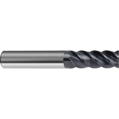 Guhring - 20mm, 4 Flute, Single End, Solid Carbide, Corner Chamfer End Mill - 104mm OAL, 48° Helix, Right Hand Flute, 45mm LOC, Right Hand Cut - USA Tool & Supply