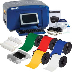 Brady - Electronic Label Makers Type: Desktop Label Printer Accessories: Cutter Cleaning Tool; Network Card; PCK-6 Cleaning Kit; Power Cord; Quick Start Guide; USB Cable - USA Tool & Supply