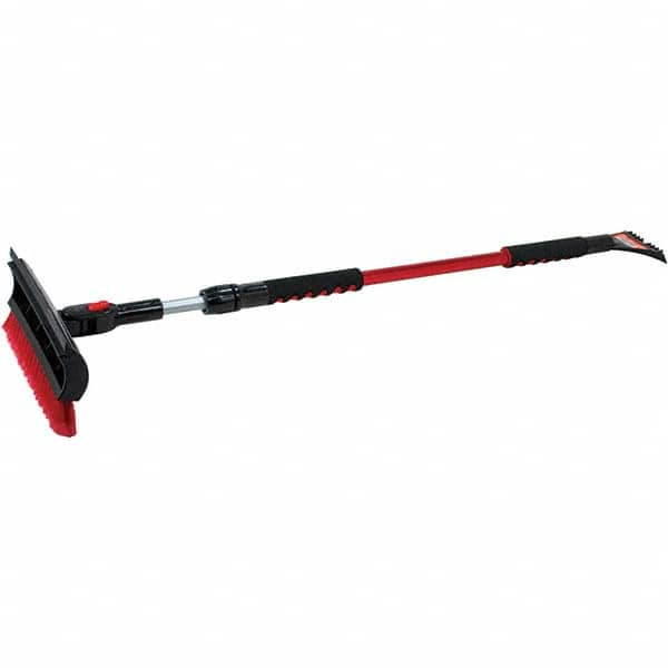 Value Collection - Snowbrushes & Scrapers Type: Telescoping Snowbroom & Ice Scraper Material: Aluminum & Polyethyiene - USA Tool & Supply