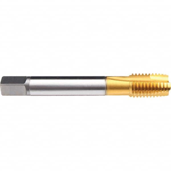 Emuge - 1/4-19 G(BSP) TiN Finish Cobalt 3 Flute British Standard Pipe Tap - USA Tool & Supply