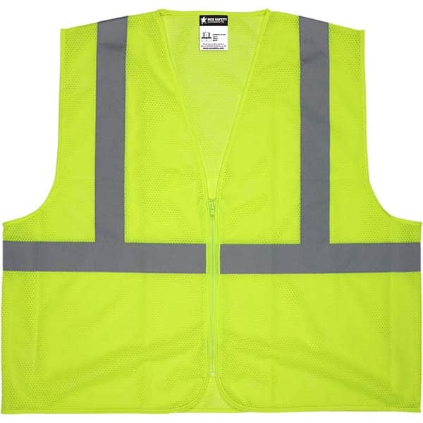 MCR Safety - Size 3XL Lime Mesh General Purpose High Visibility Vest - USA Tool & Supply