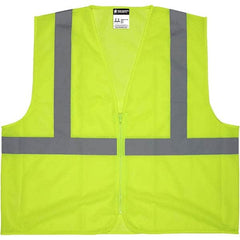 MCR Safety - Size L Lime Mesh General Purpose High Visibility Vest - USA Tool & Supply