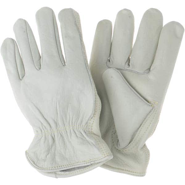 MCR Safety - Size M Leather Abrasion Protection Work Gloves - USA Tool & Supply