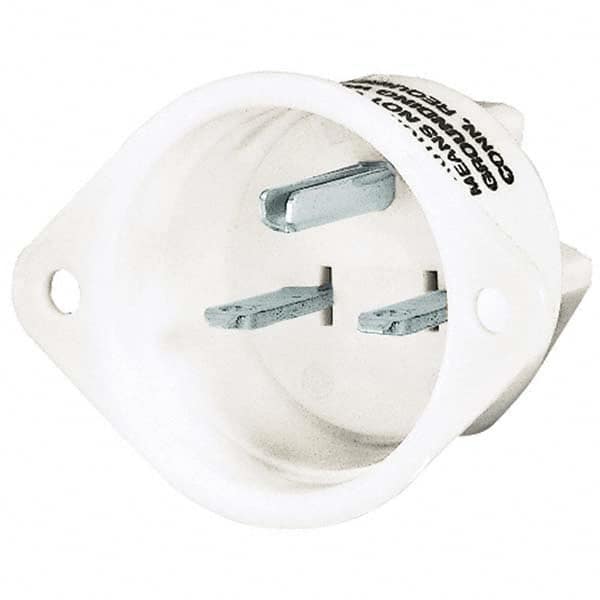 Bryant Electric - Straight Blade Plugs & Connectors Connector Type: Flanged Inlet Grade: Industrial - USA Tool & Supply