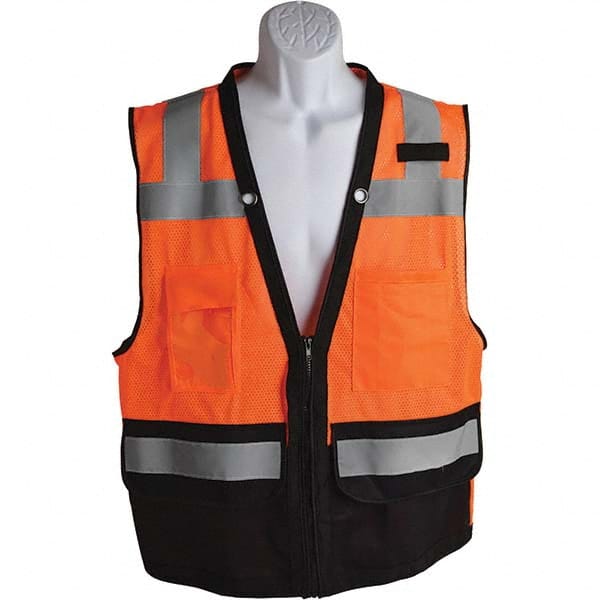 Walkers - High Visibility Vests Vest Style: Surveyor's Vest Type: Hi Visibility - USA Tool & Supply