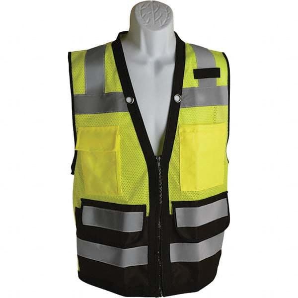 Walkers - High Visibility Vests Vest Style: Surveyor's Vest Type: Hi Visibility - USA Tool & Supply