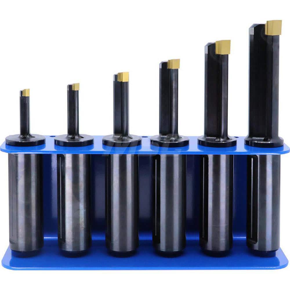 Indexable Broaching Kits; Kit Type: CNC Hex Broaching Kit; For Use With.: CNC Broaching; Number of Pieces: 16; Includes: Metal Rack; 6 Standard 32MM Shank Hex Toolholders: 9/11, 11/17, 17/28, 28/37, 37/45, 45/70; 6 Hex Inserts: 9/11, 11/17, 17/28, 28/36,