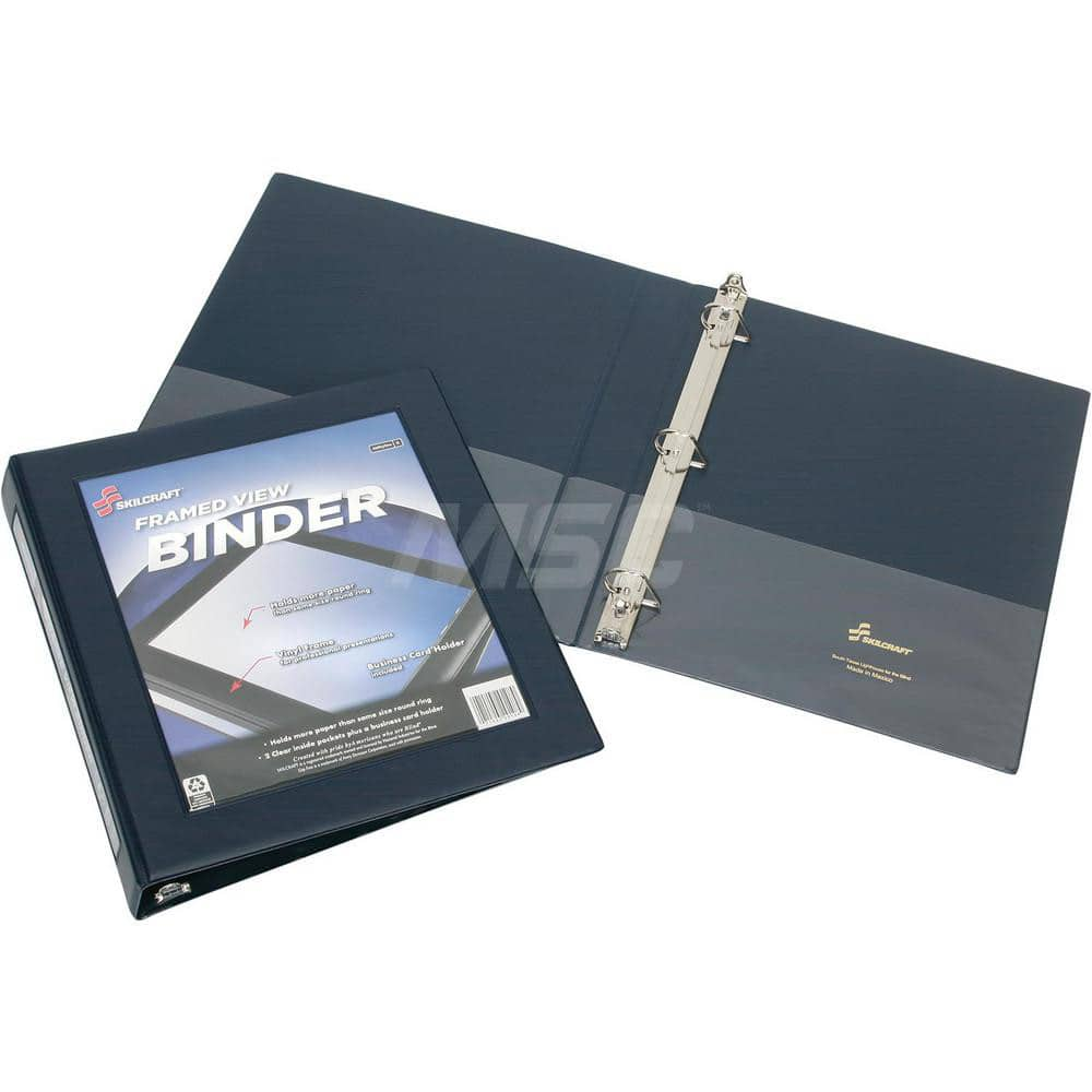 Ring Binders; Binder Type: 3 Hole Binder; Capacity: 1/2″; Color: Navy Blue; Material: Vinyl; Size: 8 1/2 x 11; Minimum Order Quantity: Vinyl; Material: Vinyl