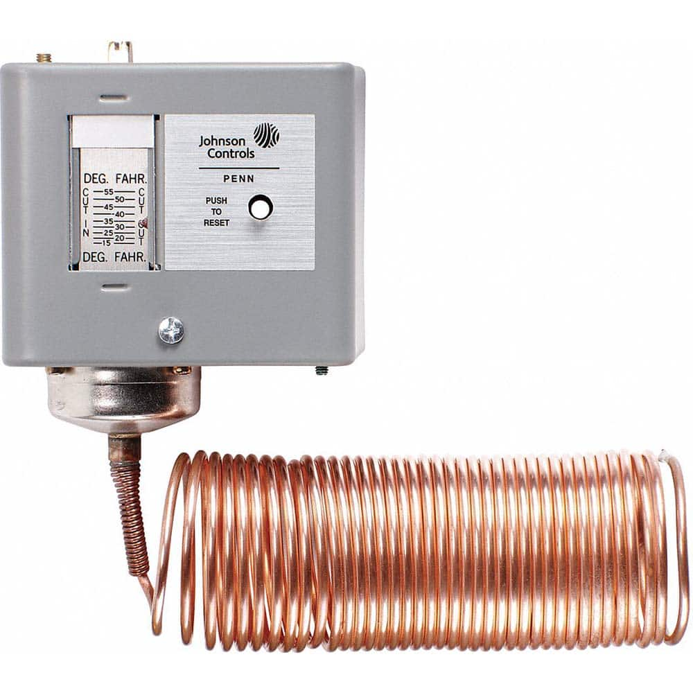 Johnson Controls - Refrigeration Temperature Controls; Capillary Length: 240 in ; Differential: 5?F - Exact Industrial Supply