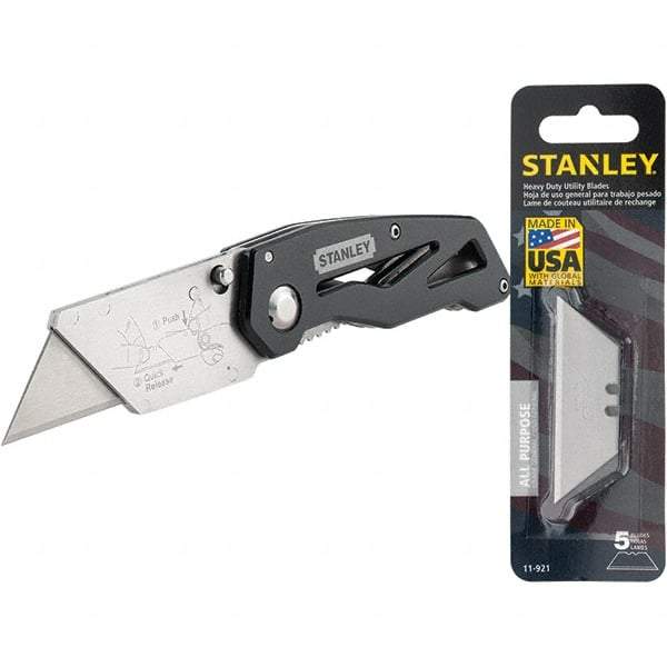 Stanley - Utility Knives, Snap Blades & Box Cutters Type: Folding Utility Knife Blade Type: Fixed - USA Tool & Supply