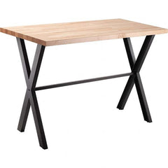 National Public Seating - Stationary Tables Type: Cafeteria Tables Material: Maple Wood; Steel - USA Tool & Supply