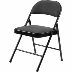 National Public Seating - Folding Chairs Pad Type: Folding Chair w/Fabric Padded Seat Material: Fabric/Steel - USA Tool & Supply
