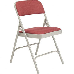 National Public Seating - Folding Chairs Pad Type: Folding Chair w/Fabric Padded Seat Material: Fabric; Steel - USA Tool & Supply