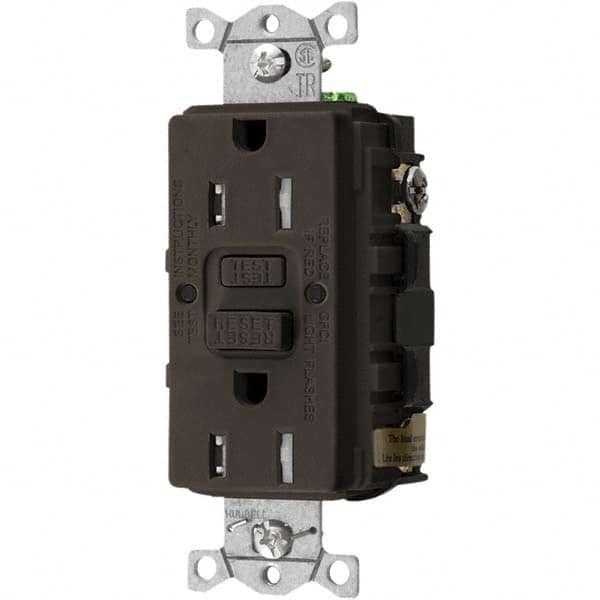 Bryant Electric - GFCI Receptacles Grade: Commercial Color: Brown - USA Tool & Supply