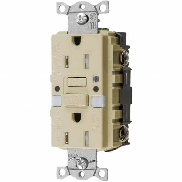 Bryant Electric - GFCI Receptacles Grade: Commercial Color: Ivory - USA Tool & Supply