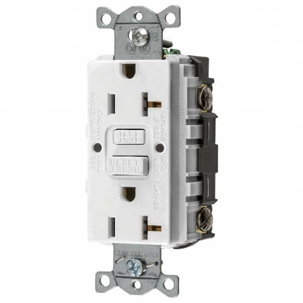 Bryant Electric - GFCI Receptacles Grade: Commercial Color: White - USA Tool & Supply