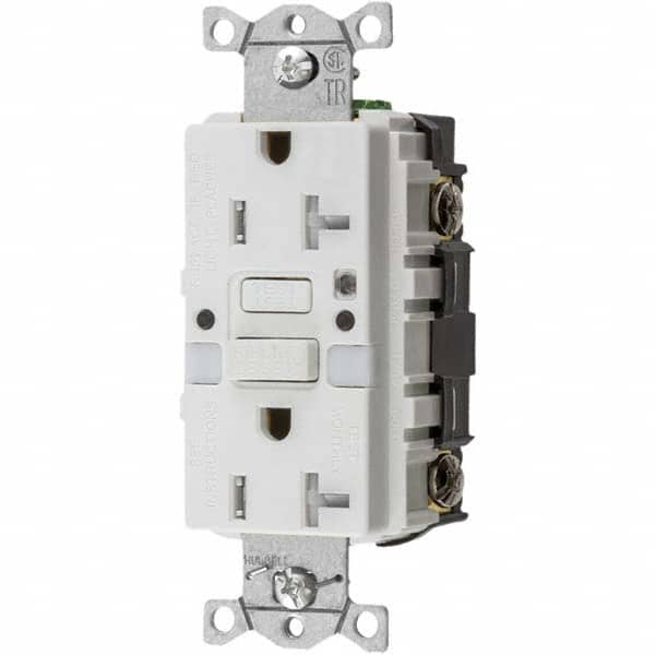 Bryant Electric - GFCI Receptacles Grade: Commercial Color: White - USA Tool & Supply