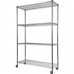 ALERA - 2,400 Lb Capacity 4 Shelf Wire Shelving - Starter Unit - USA Tool & Supply