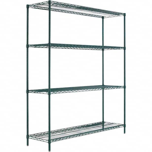 ALERA - 4,000 Lb Capacity 4 Shelf Wire Shelving - Starter Unit - USA Tool & Supply
