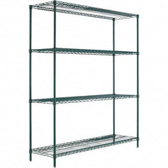 ALERA - 4,000 Lb Capacity 4 Shelf Wire Shelving - Starter Unit - USA Tool & Supply