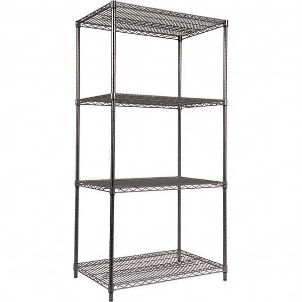 ALERA - 4,000 Lb Capacity 4 Shelf Wire Shelving - Starter Unit - USA Tool & Supply