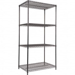 ALERA - 4,000 Lb Capacity 4 Shelf Wire Shelving - Starter Unit - USA Tool & Supply