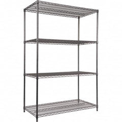 ALERA - 4,000 Lb Capacity 4 Shelf Wire Shelving - Starter Unit - USA Tool & Supply