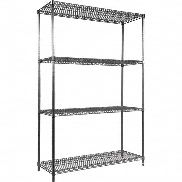 ALERA - 5,000 Lb Capacity 4 Shelf Wire Shelving - Starter Unit - USA Tool & Supply
