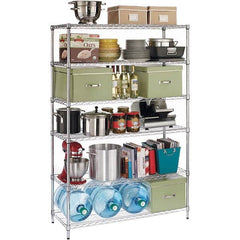 ALERA - 3,600 Lb Capacity 6 Shelf Wire Shelving - Starter Unit - USA Tool & Supply