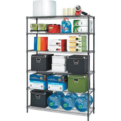 ALERA - 3,600 Lb Capacity 6 Shelf Wire Shelving - Starter Unit - USA Tool & Supply