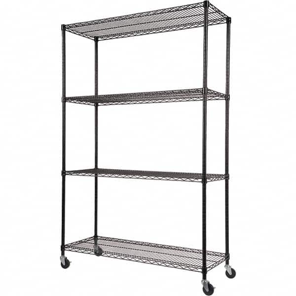 ALERA - 2,400 Lb Capacity 4 Shelf Wire Shelving - Starter Unit - USA Tool & Supply