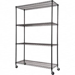 ALERA - 2,400 Lb Capacity 4 Shelf Wire Shelving - Starter Unit - USA Tool & Supply