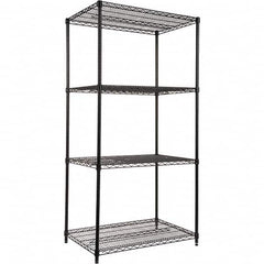 ALERA - 4,000 Lb Capacity 4 Shelf Wire Shelving - Starter Unit - USA Tool & Supply