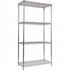 ALERA - 5,000 Lb Capacity 4 Shelf Wire Shelving - Starter Unit - USA Tool & Supply