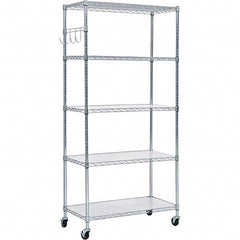ALERA - 3,000 Lb Capacity 5 Shelf Wire Shelving - Starter Unit - USA Tool & Supply