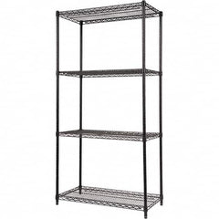 ALERA - 5,000 Lb Capacity 4 Shelf Wire Shelving - Starter Unit - USA Tool & Supply