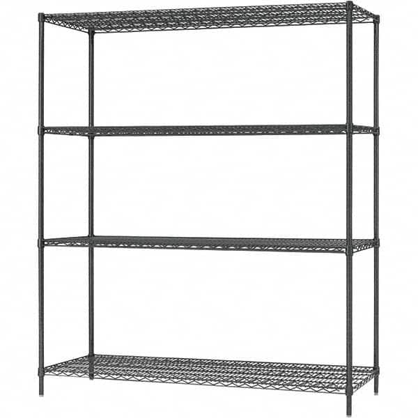 ALERA - 4,000 Lb Capacity 4 Shelf Wire Shelving - Starter Unit - USA Tool & Supply