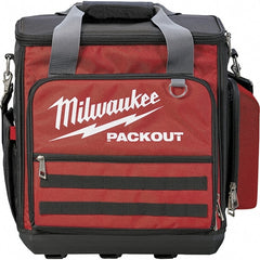 Milwaukee Tool - 58 Pocket, Ballistic Polyester, Red/Black Laptop Tool Bag - USA Tool & Supply