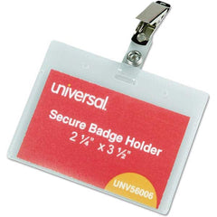 UNIVERSAL - Badge Holders Attachment Type: Clip-On Horizontal or Vertical Holder: Horizontal - USA Tool & Supply